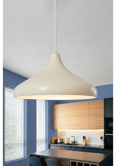 Tr Nova Metal Sarkıt Avize, Bohem Tavan Lambası Ve Salon Oturma Odası Aydınlatması - Krem - 35 Cm Modern Dekora Genel