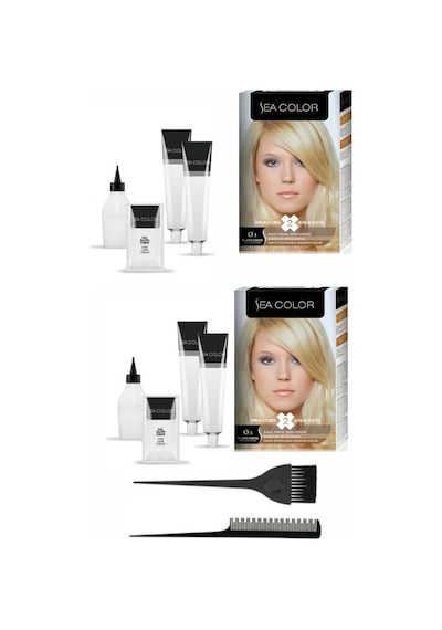 Sea Color Set Boya 01 Platin Sarısı 2 Adet+Boyama Tarağı+Fırça