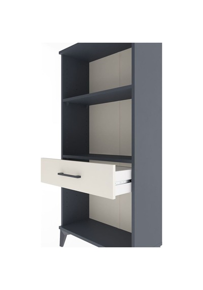 Arges Dolap 2 Raflı Tek Çekmeceli 60x30x134 Antrasit-aytaşı Antrasit