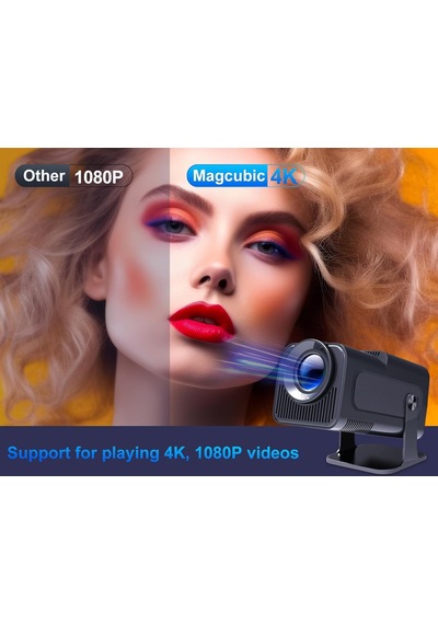 Magcubic Hy320 Mini Projektör, 4k Ve 1080p Destekli, Wifi İle Ekran Yansıtma, Android, Taşınabilir Led Ev Sineması