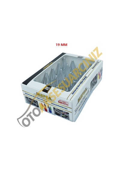 A Kalite Mefsa Bijon Kapağı Sivri 19 Mm Krom 20 Li Set