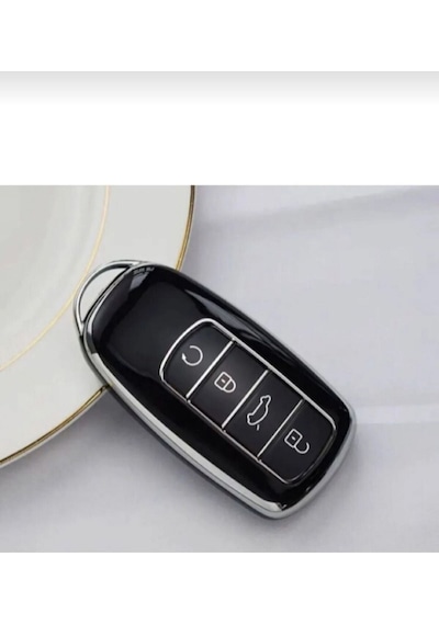 Gma Keys Lüx Chery Tiggo 8 Pro Omoda 5 Tiggo 7 Avantgarde Jaaeco Nano Anahtar Kılıfı Siyah Gümüş Silver Renk