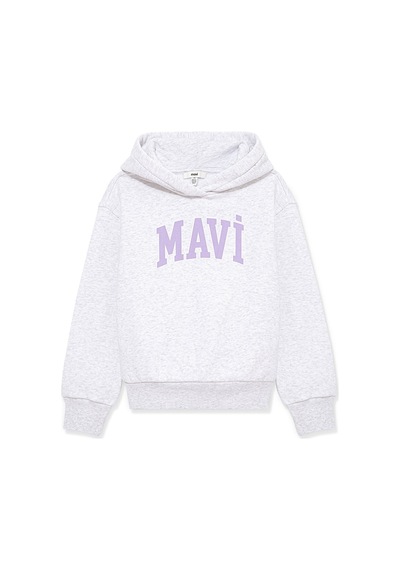 Mavi - Mavi Logo Baskılı Kapüşonlu Gri Sweatshirt 7610035-85438 Gri Mavi - Mavi Logo Baskılı Kapüşonlu Gri Sweatshirt 7610035-85438 Gri