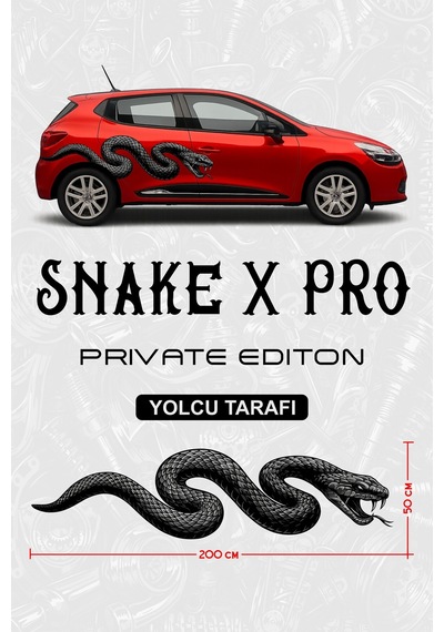 Snake X Pro Prıvate Edıtıon Yan Gövde Sticker Yolcu - 864812065