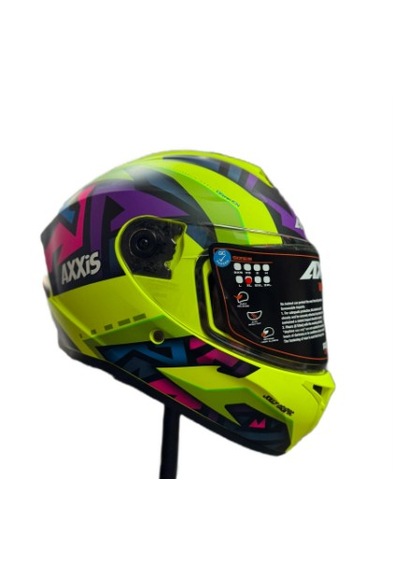 Axxis Draken Jolly Kapalı Motosiklet Kaskı Sarı