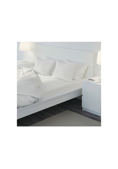Ikea Nordruta Lastikli Çarşaf, Beyaz, 160x200 Cm