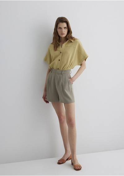 Mavi - Lux Touch Tencel Tm Gri Lyocell Şort 1410163-70352 Gri