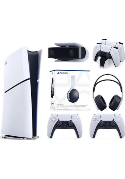 Sony Playstation 5 Slim Dijital Edition + 2 Dualsense + Şarj İstasyonu + Ps5 Kamera + 3D Kulaklık (İthalatçı Garantili)