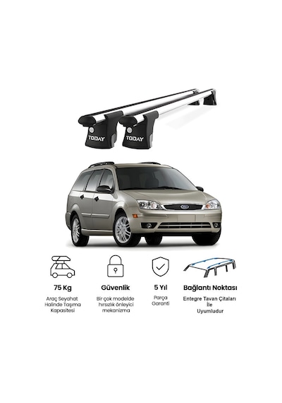 Trio-ı Ford Mondeo Kombi 2001-2007 Uyumlu Kilitli Ara Atkı 120cm Port Bagaj Tavan Barı