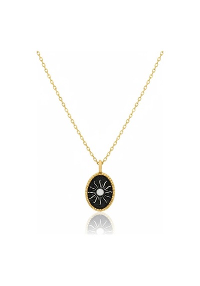 G&a Jewels - Güneşin Sesi - 925 Ayar Oksitli Yaldız Altın Kaplama Gümüş Kolye Altın - Gümüş 40+5 Cm G&a Jewels - Güneşin Sesi - 925 Ayar Oksitli Yaldız Altın Kaplama Gümüş Kolye Altın - Gümüş 40+5 Cm