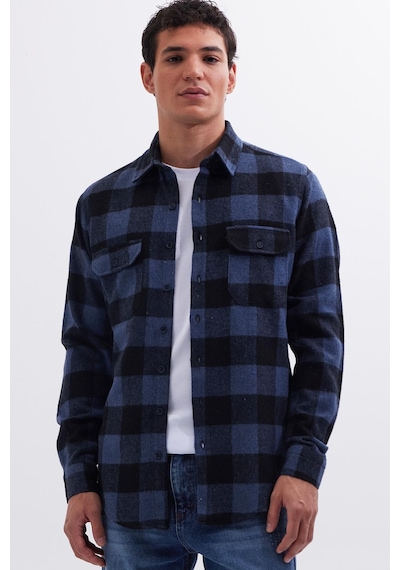 Tudors Erkek Slim Fit Dar Kesim Uzun Kollu Kapaklı Çift Cepli Kareli Kışlık Oduncu Gömlek-41625 Çok Renkli Tudors Erkek Slim Fit Dar Kesim Uzun Kollu Kapaklı Çift Cepli Kareli Kışlık Oduncu Gömlek-41625 Çok Renkli