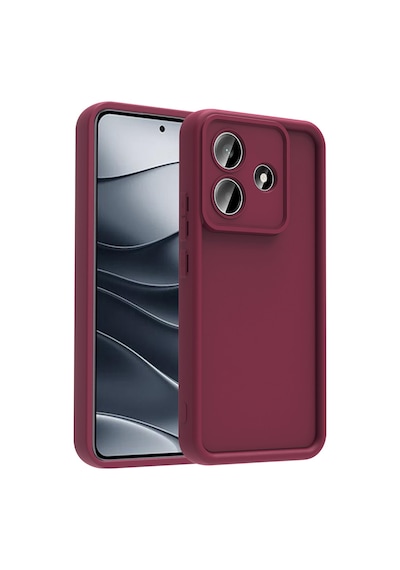 Xiaomi Redmi Note 14 5g Kılıf Kamera Korumalı Kalın Silikon Üstün Koruma Pazarplus Mürdüm