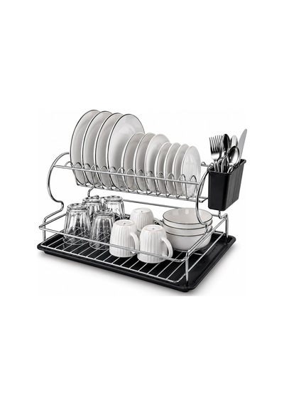 Krt Metal Tabaklık 2 Katlı Krom Bulaşıklık