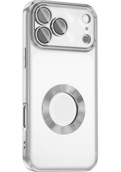 Apple Uyumlu iPhone 17 Pro Max Kılıf Kamera Korumalı Logo Gösteren Zore Omega Kapak - Lila Lila