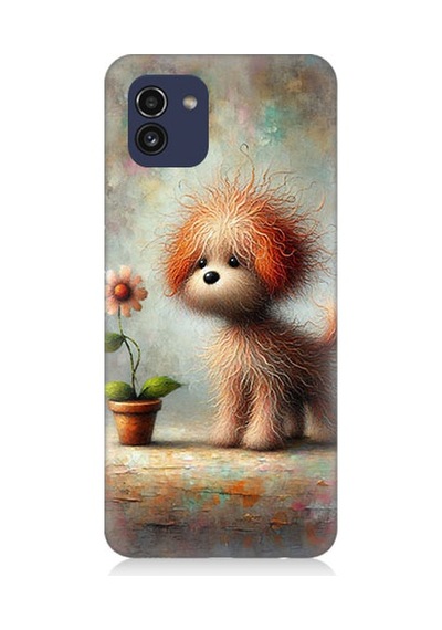 Samsung Galaxy A03 Uyumlu Sevimli Köpek Desenli Silikon Kılıf