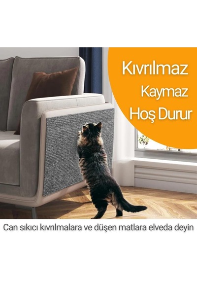 Kedi Tırmalama Matı Koltuk Kenarı Koruyucu Yapışkanlı Tırmalama Pedi Mobilya Koruma Minderi Day