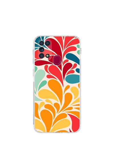 Samsung Galaxy M31 İle Uyumlu Retro Color 5 Kamera Korumalı Şeffaf Kılıf Şeffaf