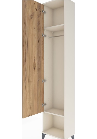 Arges Dolap 2 Raflı Tek Kapaklı Tek Askılı 44x30x221 Aytaşı-çam Aytaşı