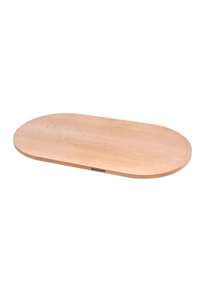 Masifart Steit Kayın 160 Lık Oval Tabla Cilasız Ham Ahşap