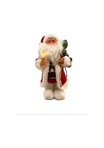 30 Cm Lambalı Yeşil Ekoseli Hareketli Ve Sesli Noel Baba Işıklı Özel Tasarım Yılbaşı Dekor Figürü Diğer