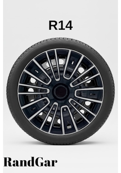 Renault Espace 14 İnç Jant Kapağı 4 Adet Siyah Gri C115 Rand