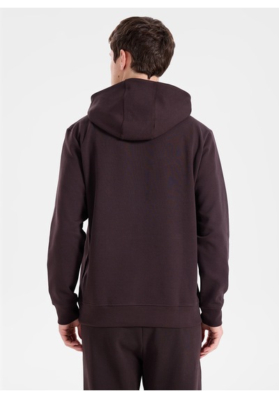 National Geographic N6wm-swt4082 Kahve Erkek Kapüşonlu Baskılı Relaxed Sweatshirt