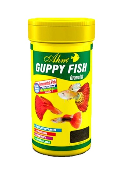 Ahm Guppy Granül Lepistes Balık Yemi 100 Ml