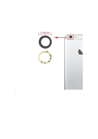 Apple Uyumlu iPhone 6 Plus Arka Kamera Camı Lens Yapışkanlı İnd01528