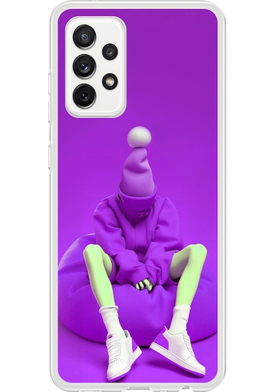 Samsung Galaxy A72 Uyumlu Şeffaf Kılıf No Face 6 Tasarımlı