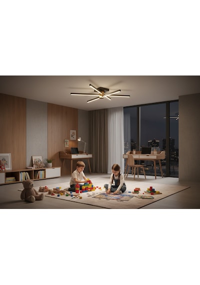 Nova 6 Silver Led Tavan Avize Kumandalı Dim Edilir Aşağı Işık Beyaz Işık