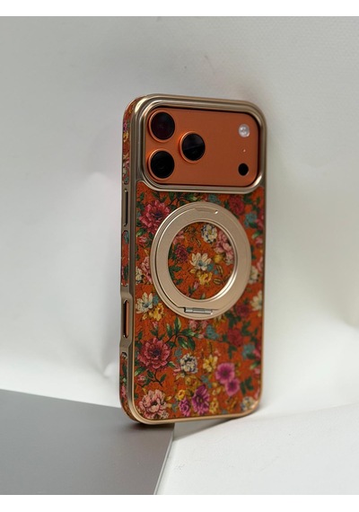 Apple iPhone Uyumlu 17 Pro Max Tuval Kılıf - Egzotik Lotus Desenli Sanatsal Koruyucu 01