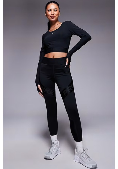 Nike Pro Sculpt Tigh Fit High-waisted 7/8 Leggings Toparlayıcı Siyah Tayt Siyah