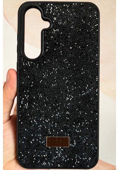 Samsung Galaxy A35 Yıldız Tozu Premium Siyah Silikon Kılıf