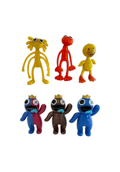Rainbow Friends Gökkuşağı Arkadaşları Oyuncak Karakterler 6lı