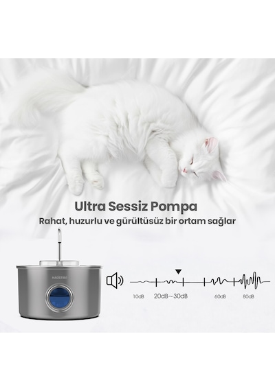 Haustier Wf009ls-m Otomatik Kedi Su Çeşmesi,kedi Su Sebili, Su Pı