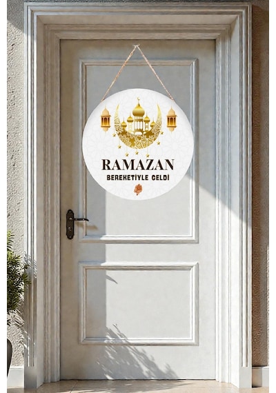 Hoş Geldin Ramazan Mdf Ahşap İpli Kapı Ve Duvar Süsü Ev, Salon, Ofis Dekoratif Hediye