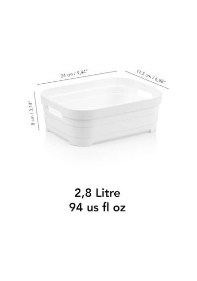3 Adet Dekoratif Piramit Saklama Kutusu - Dolap İçi Düzenleyici Organizer Kutu 2,8 Litre Beyaz Beyaz