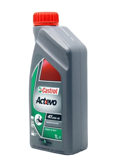 Castrol Actevo 20W-40 4t 1 L 4 Zamanlı Motosiklet Yağı (12 Adet)