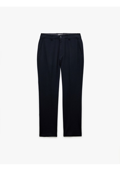 Koton Normal Bel Slim Fit Düğmeli Cep Detaylı Kumaş Pantolon Lacivert 6wam40078hw Lacivert