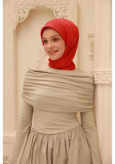 Silk Home Organik Eşarp 79015-31 Pembe, Kırmızı, Yeşil