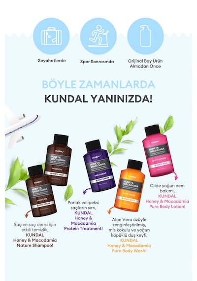 Kundal Travel Kit White Musk Saç & Vücut Seyahat Bakım Seti