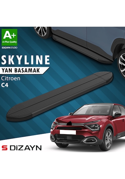 S-dizayn Citroen C4 3 Skyline Siyah Yan Basamak 183 Cm 2021 Üzeri A+ Kalite