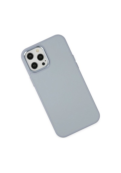 Apple iPhone  Uyumlu- 12 Pro Max Kılıf Asya Deri Silikon - Sierra Blue