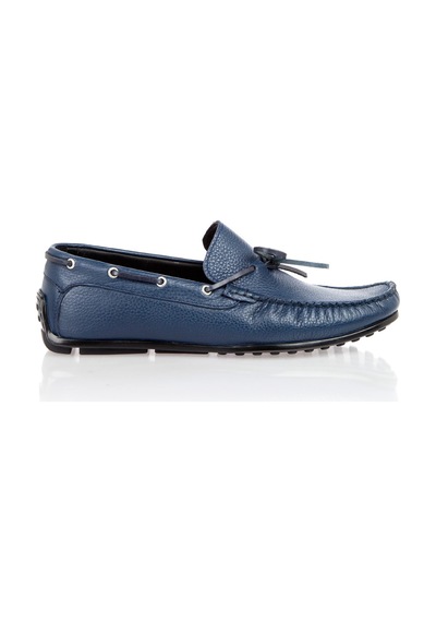 Erkek Lacivert Deri Loafer