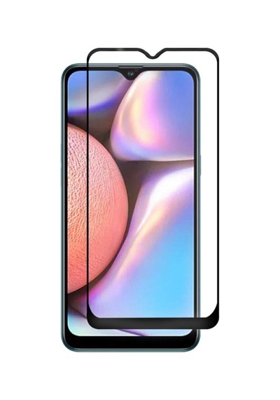 Samsung Galaxy Uyumlu A10s Tam Kaplayan Temperli Cam Ekran Koruyucu Siyah