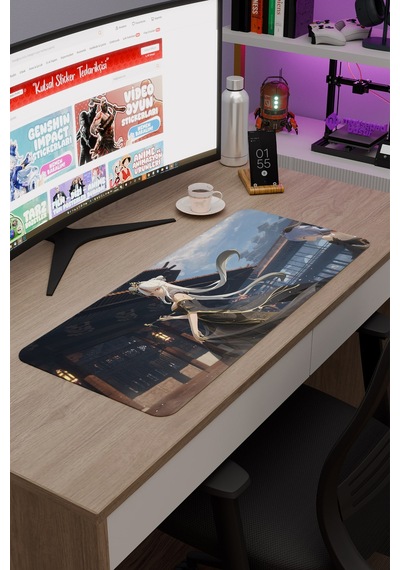 Ningguang Genshin Impact Anime Oyuncu V5 - 70x30 Xl Gaming Mouse Pad Fare Altlığı