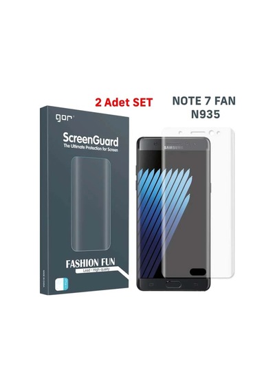 Gor Galaxy Uyumlu Note 7 Fan 3d Kavisli Darbe Emici Full Ekran Koruyucu 2 Adet Set-1852