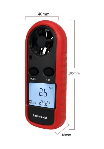 Wt816 Dijital Anemometre Hava Akım Ölçer, Mavi