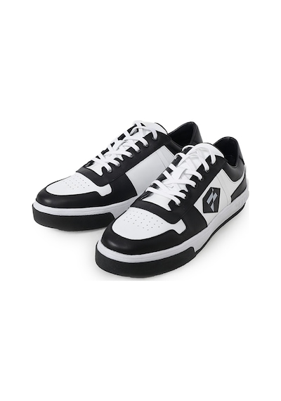 Wıgo Black Siyah Beyaz Sneaker Erkek Deri Ayakkabı 001