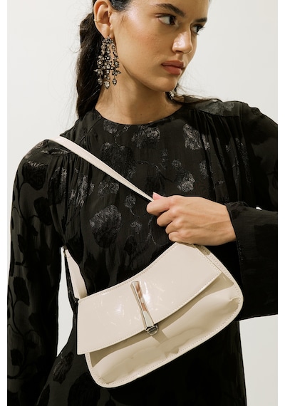 Manuka Tokalı Rugan Çanta Krem Krem